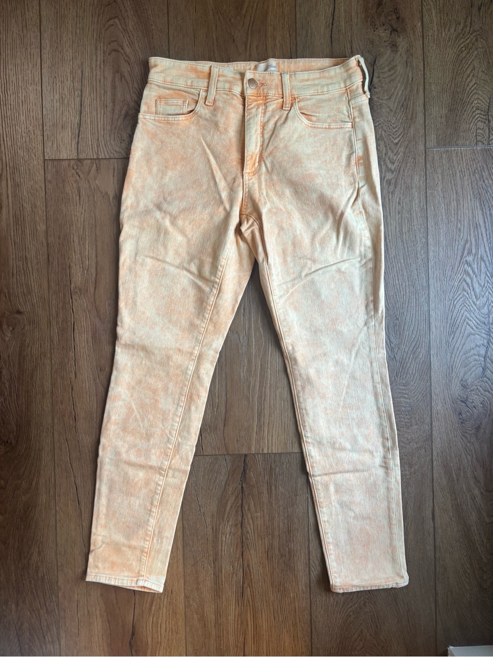 Universal Thread Orange Acid-Wash Skinny Jeans